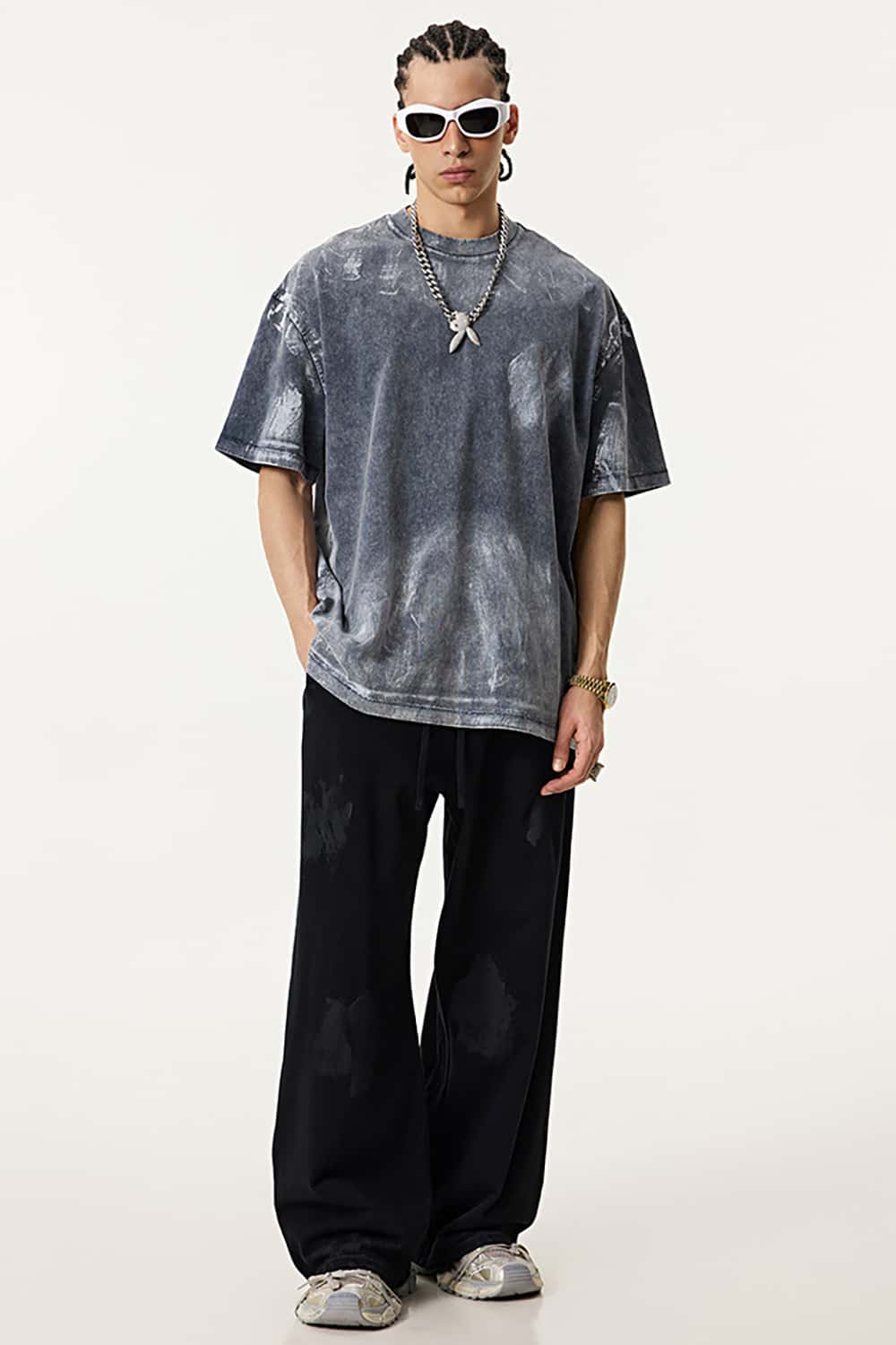 Vintage Washed Loose Tee - Royal Blue