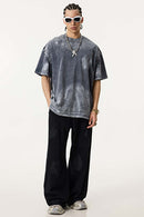 Vintage Washed Loose Tee - Royal Blue