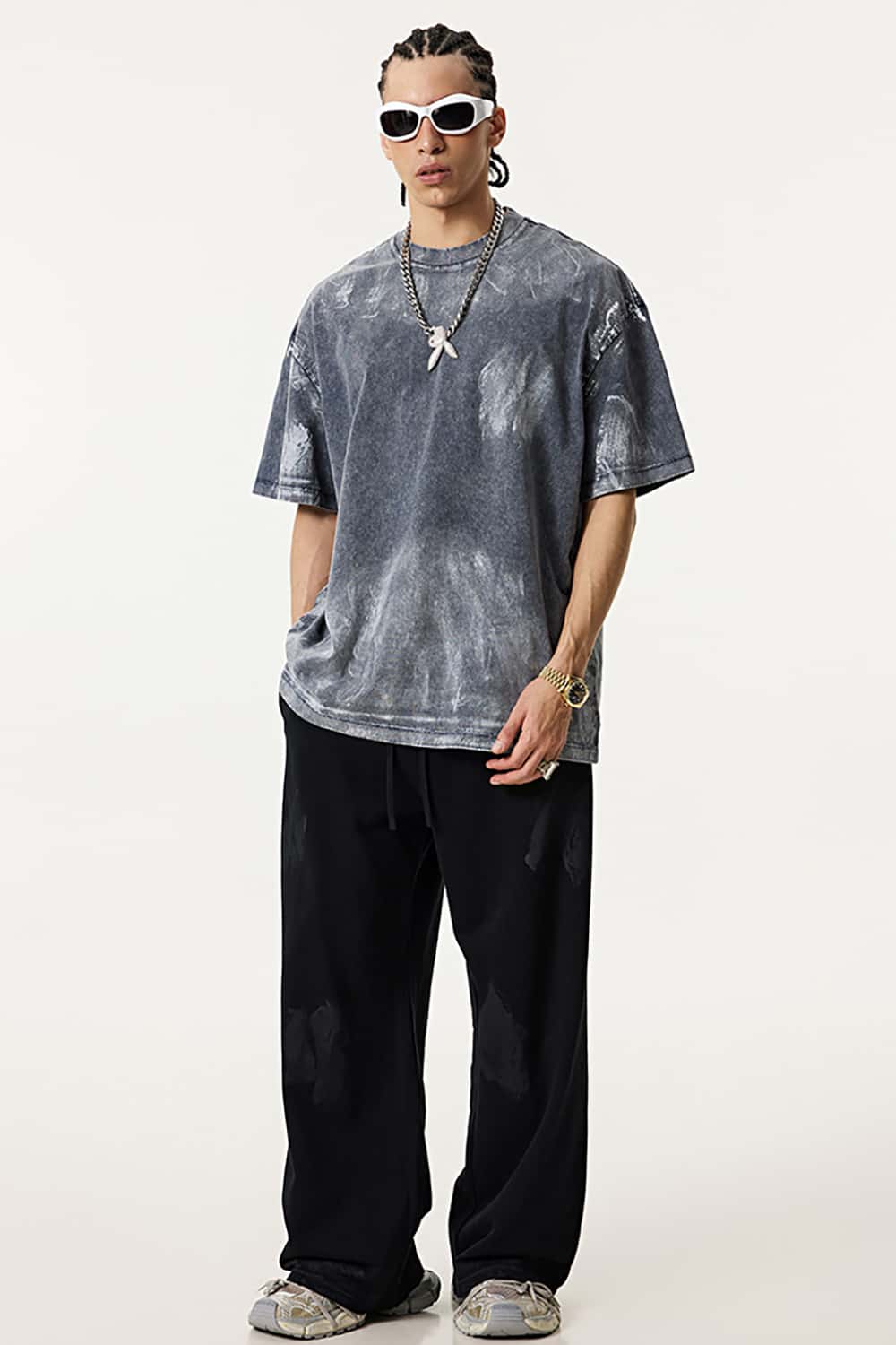 Vintage Washed Loose Tee - Royal Blue
