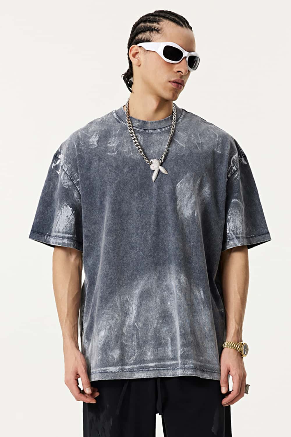 Vintage Washed Loose Tee - Royal Blue