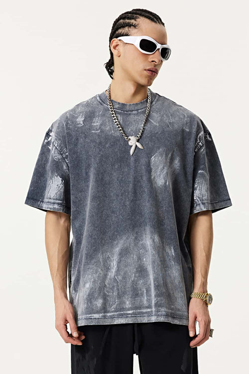 Vintage Washed Loose Tee - Royal Blue