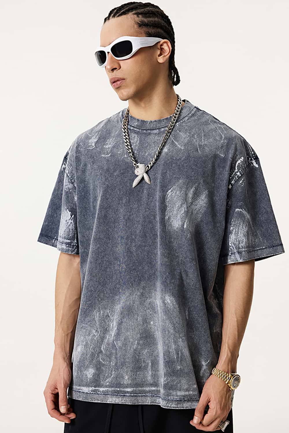 Vintage Washed Loose Tee - Royal Blue