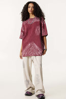 Vintage Washed Loose Tee - Vintage Red