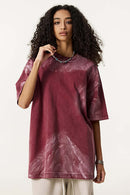 Vintage Washed Loose Tee - Vintage Red