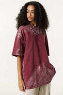 Vintage Washed Loose Tee - Vintage Red