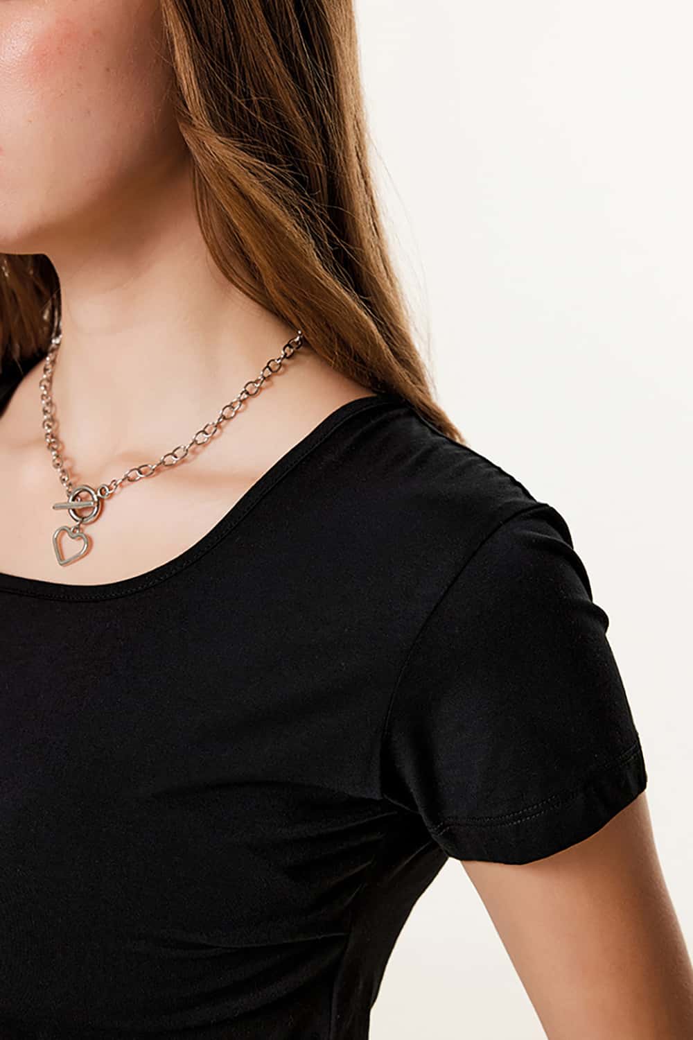 Elegant Square Neck Short Sleeve T-Shirt - Slimming Waist Cinch U-Neck Top