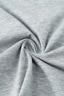 Premium Square Neck Fitted Tee - Flower Gray