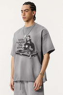 Vintage Statement Graphic Tee - Vintage Medium Gray