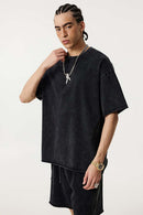 Heavyweight Wax-Dyed Raw-Edge Tee - Fried Snowflakes