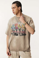 Distressed Art Fade Tee - Vintage Khaki