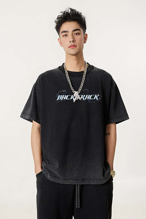 Heavyweight Letter Graphic Tee - Fried Snowflakes