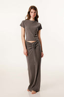 Essential Crewneck Slim-Fit Tee - Coffee