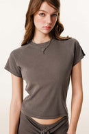 Essential Crewneck Slim-Fit Tee - Coffee