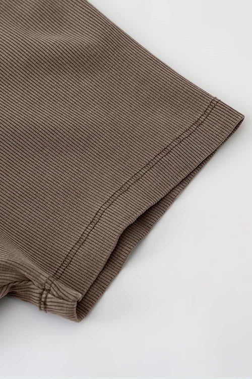 Essential Crewneck Slim-Fit Tee - Coffee