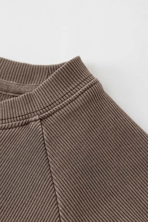Essential Crewneck Slim-Fit Tee - Coffee