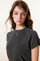 Essential Crewneck Slim-Fit Tee - Dark Gray