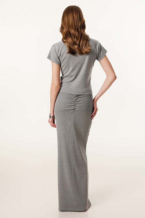 Essential Crewneck Slim-Fit Tee - Medium Gray