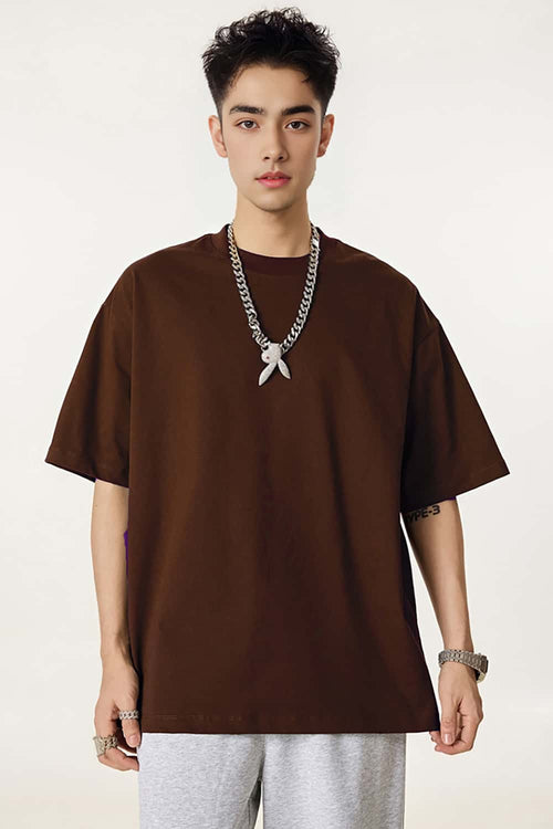 Classic Heavyweight Structured Tee - Brown