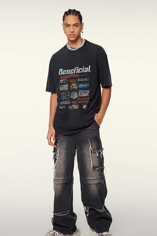 Washed Graphic Pocket Tee - Fried Snowflakes