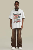 Washed Graphic Pocket Tee - White