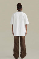 Washed Graphic Pocket Tee - White