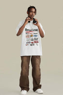 Washed Graphic Pocket Tee - White