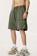 Wax-Dyed Spliced Cargo Shorts - Vintage Army Green