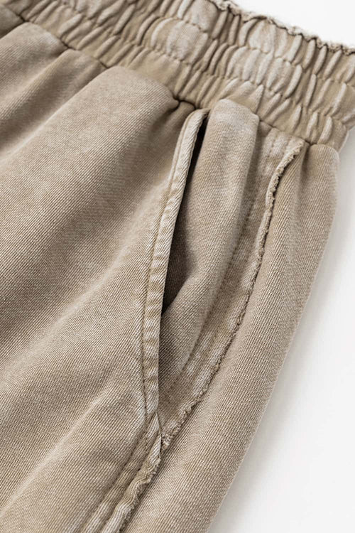 Wax-Dyed Spliced Cargo Shorts - Vintage Khaki