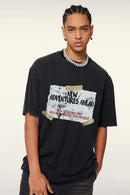 White Ink Heavyweight Graphic Tee - Fried Snowflakes