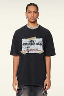 White Ink Heavyweight Graphic Tee - Fried Snowflakes