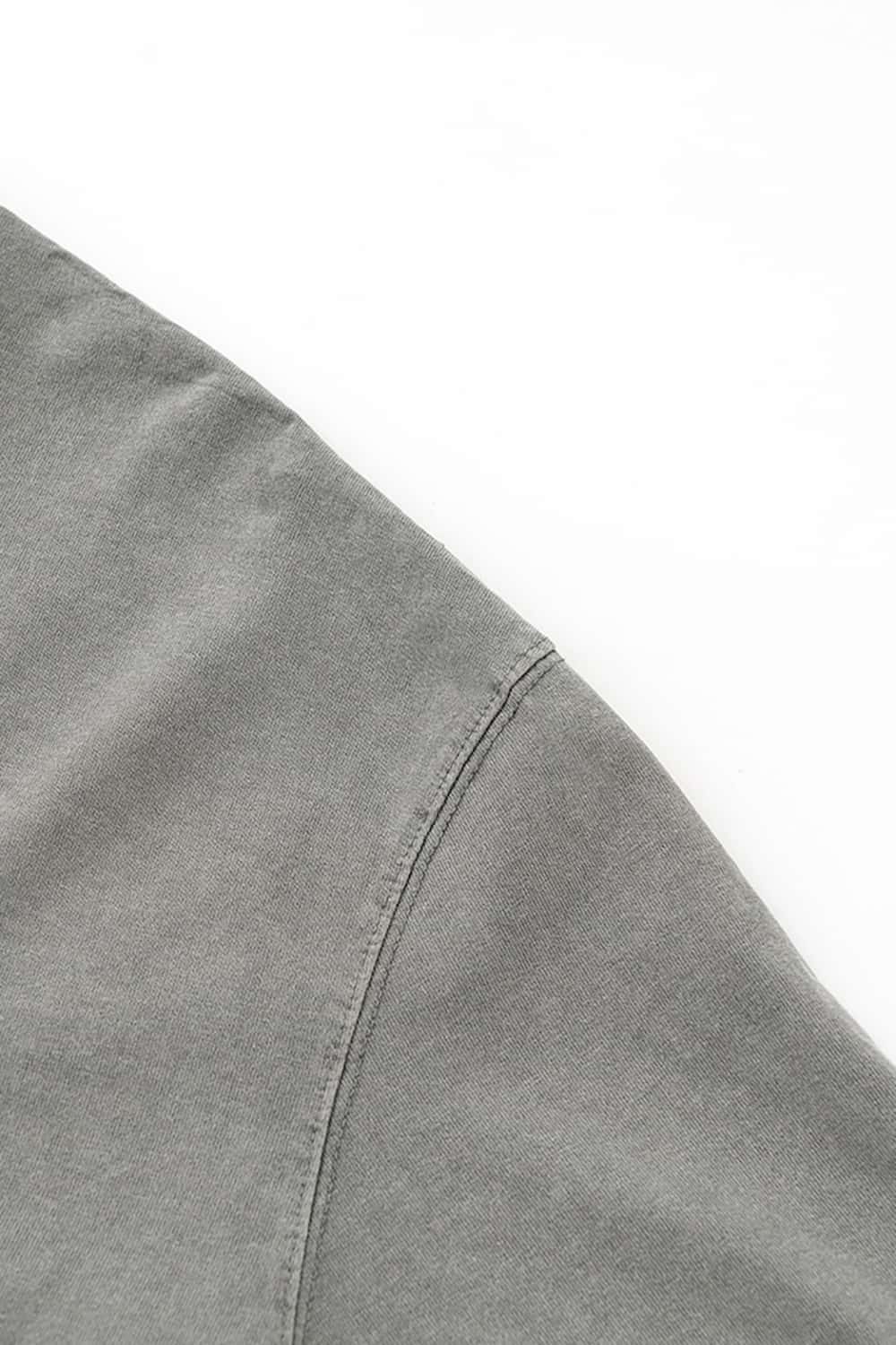 White Ink Heavyweight Graphic Tee - Medium Gray