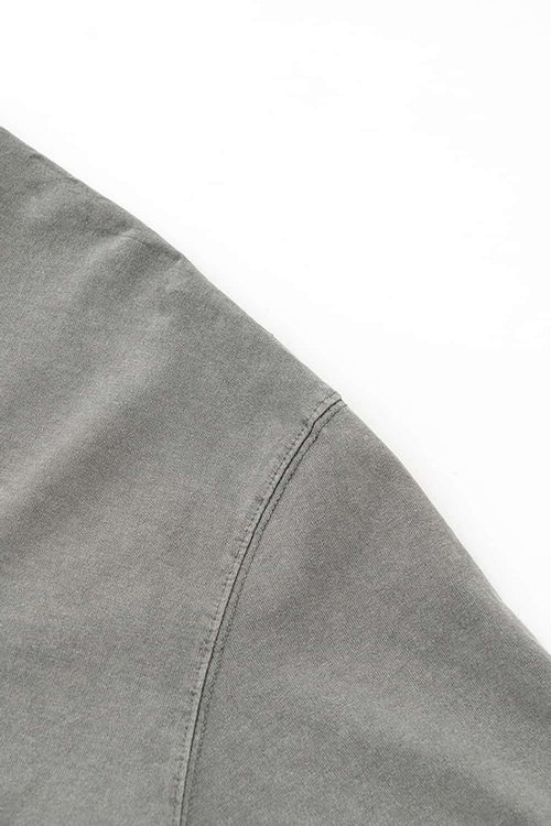 White Ink Heavyweight Graphic Tee - Medium Gray