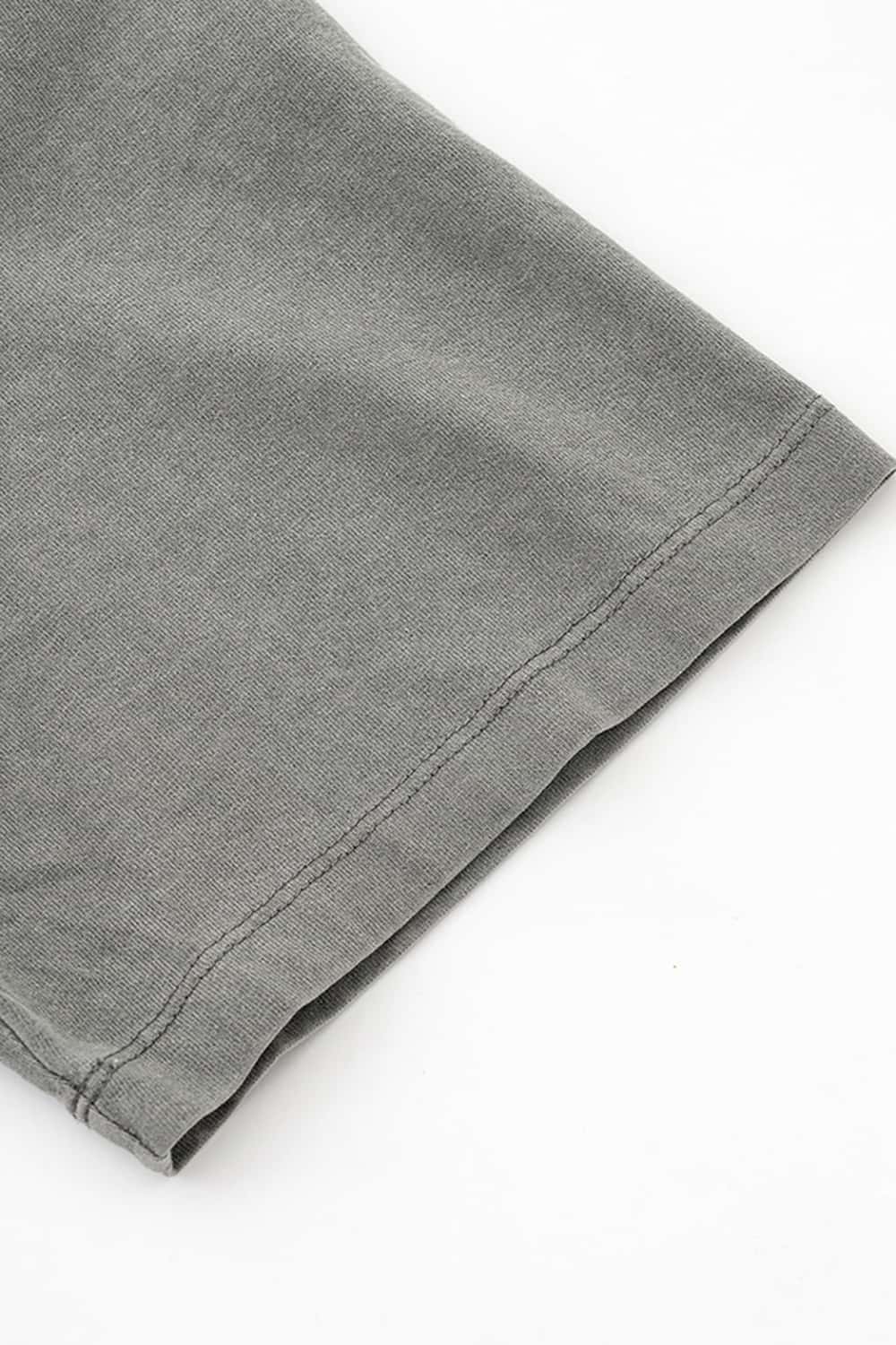 White Ink Heavyweight Graphic Tee - Medium Gray