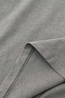 White Ink Heavyweight Graphic Tee - Medium Gray