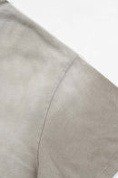Washed Cotton Graphic Relaxed Tee - Light Gray