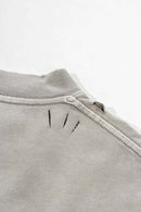 Washed Cotton Graphic Relaxed Tee - Light Gray
