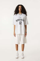 Oversized Typography Graphic Tee - White