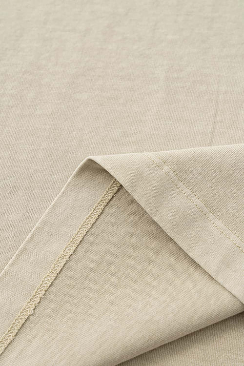 Premium Graphic Boxy Tee - Gray Apricot