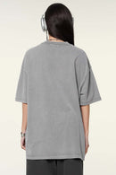 Premium Graphic Boxy Tee - Medium Gray