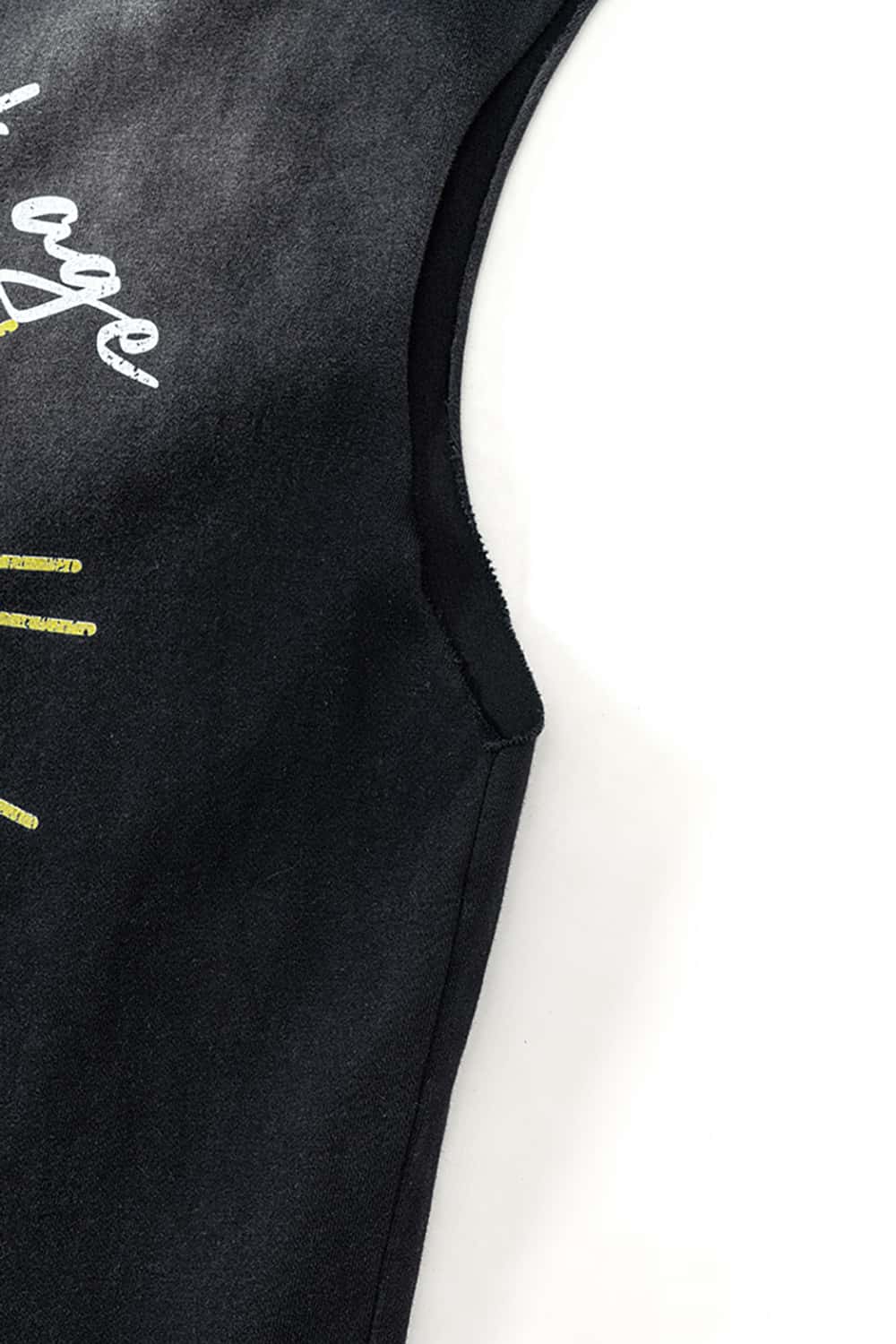 Street Style Gradient Sleeveless Vintage Wash Tank Top