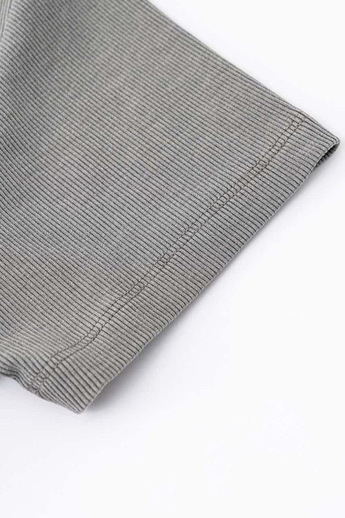 Deep U-Neck Slim-Fit Tee - Medium Gray