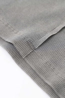 Deep U-Neck Slim-Fit Tee - Medium Gray