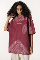 Distressed Painted Graphic Vintage Tee - Vintage Red