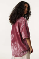 Distressed Painted Graphic Vintage Tee - Vintage Red
