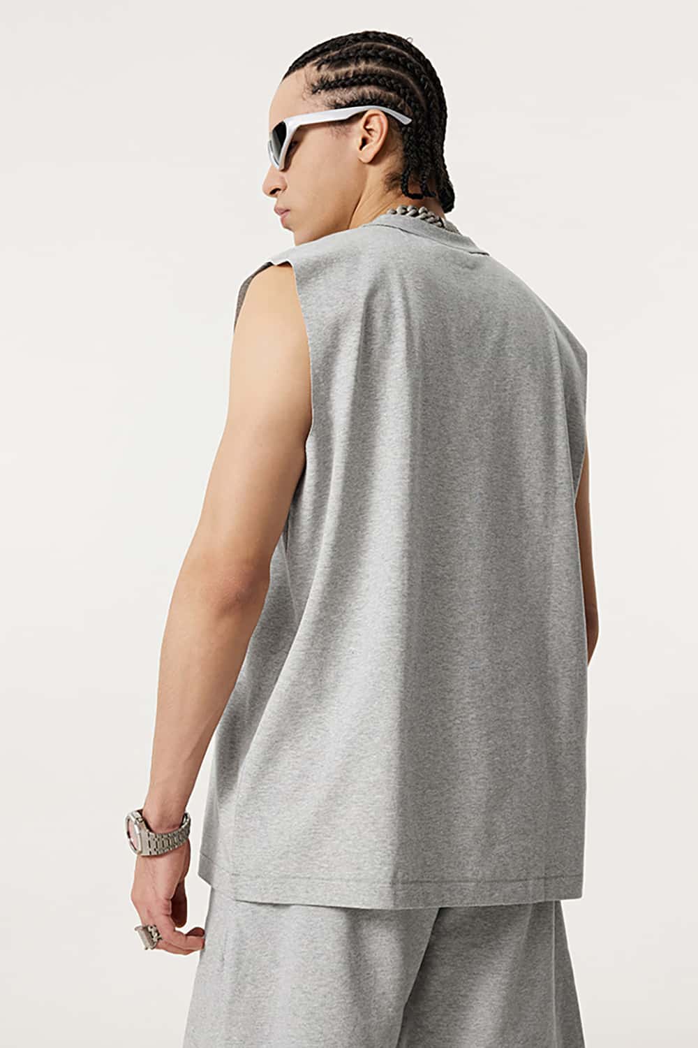 Quick-Dry Mock Neck Sleeveless Sports Tank Top - Sun Protective