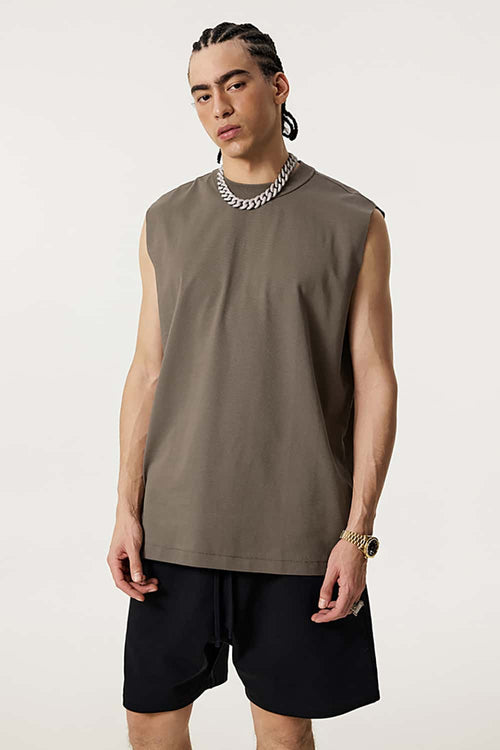 Quick-Dry Active Tank - Gray Camel