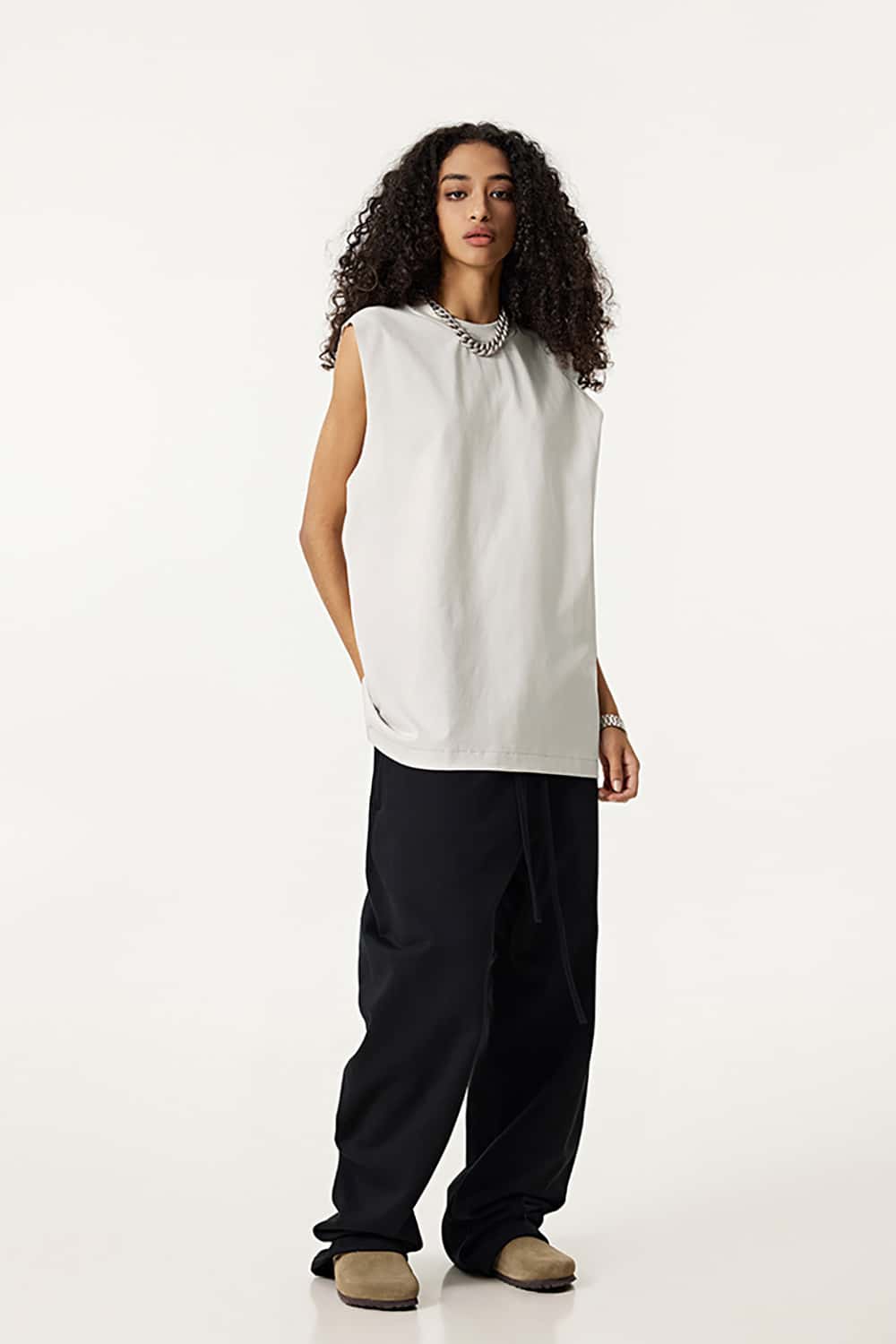 Quick-Dry Mock Neck Sleeveless Sports Tank Top - Sun Protective