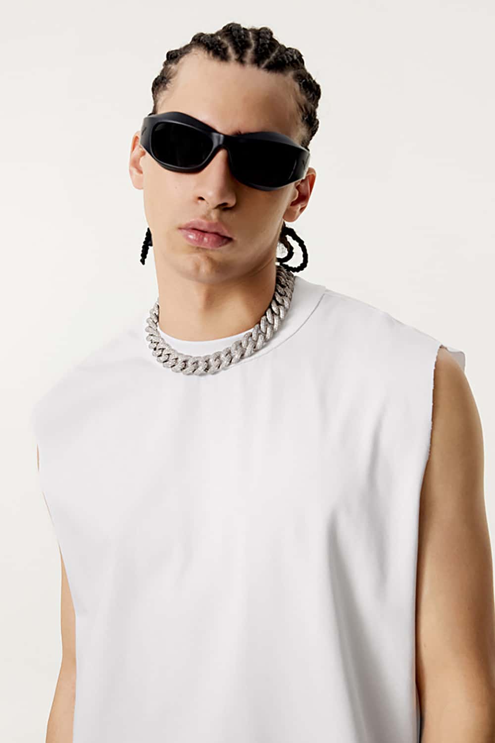 Quick-Dry Mock Neck Sleeveless Sports Tank Top - Sun Protective