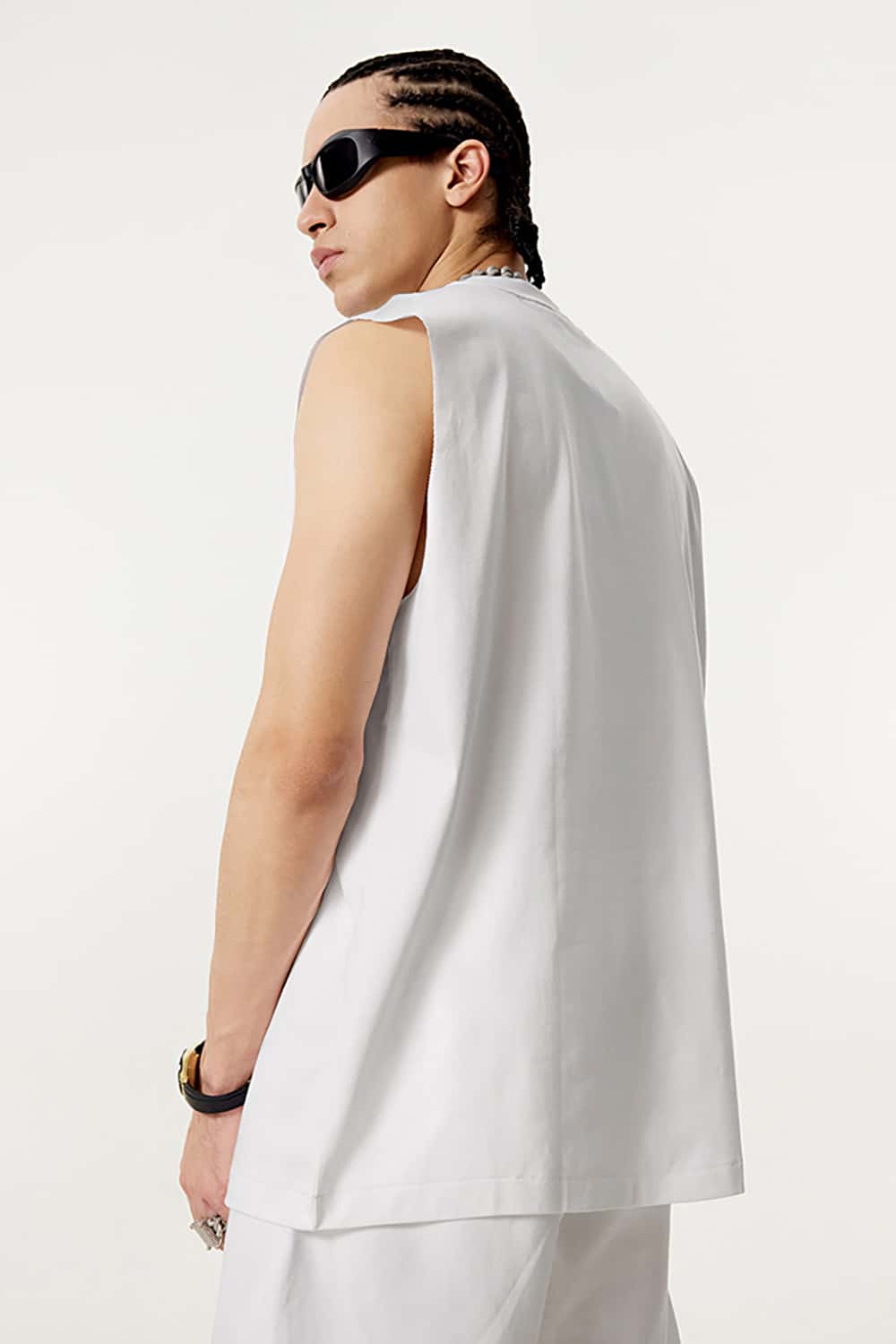 Quick-Dry Mock Neck Sleeveless Sports Tank Top - Sun Protective