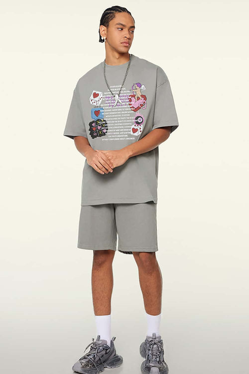 Cooling Quick-Dry Graphic Performance Tee - Gray